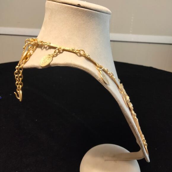 Iris Apfel & Bajalia Gold Coin Embellished Statement Necklace - Picture 9 of 16